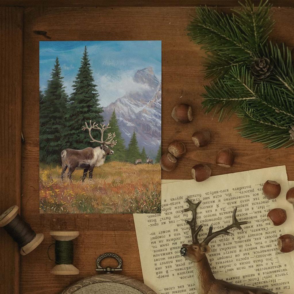 "Осень в горах" почтовая открытка для посткроссинга