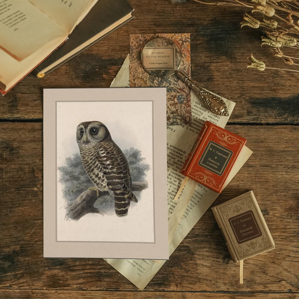 "Сирниевый сыч" почтовая открытка для посткроссинга