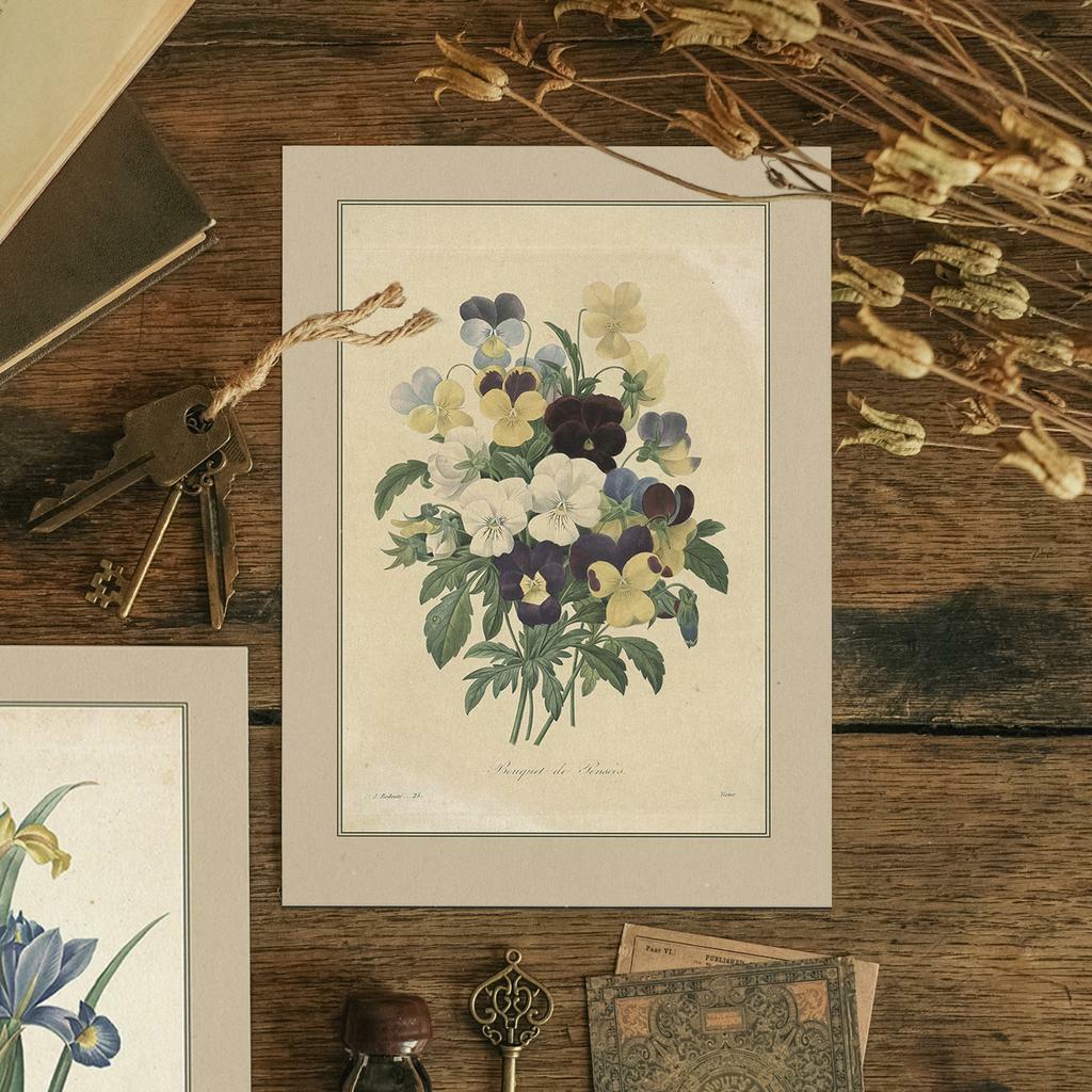 "Анютины глазки" почтовая открытка для посткроссинга