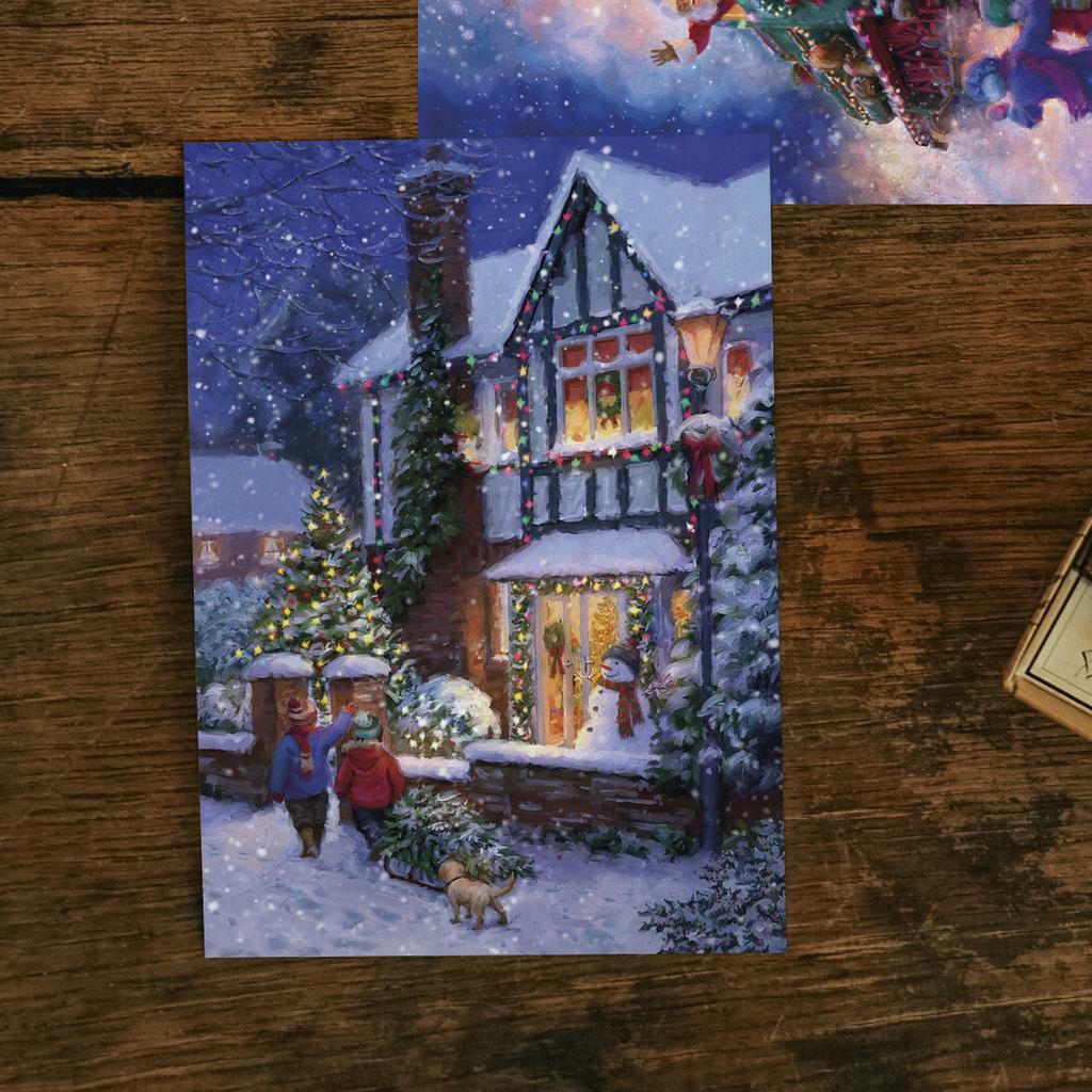 "Снежные чудеса" почтовая открытка для посткроссинга