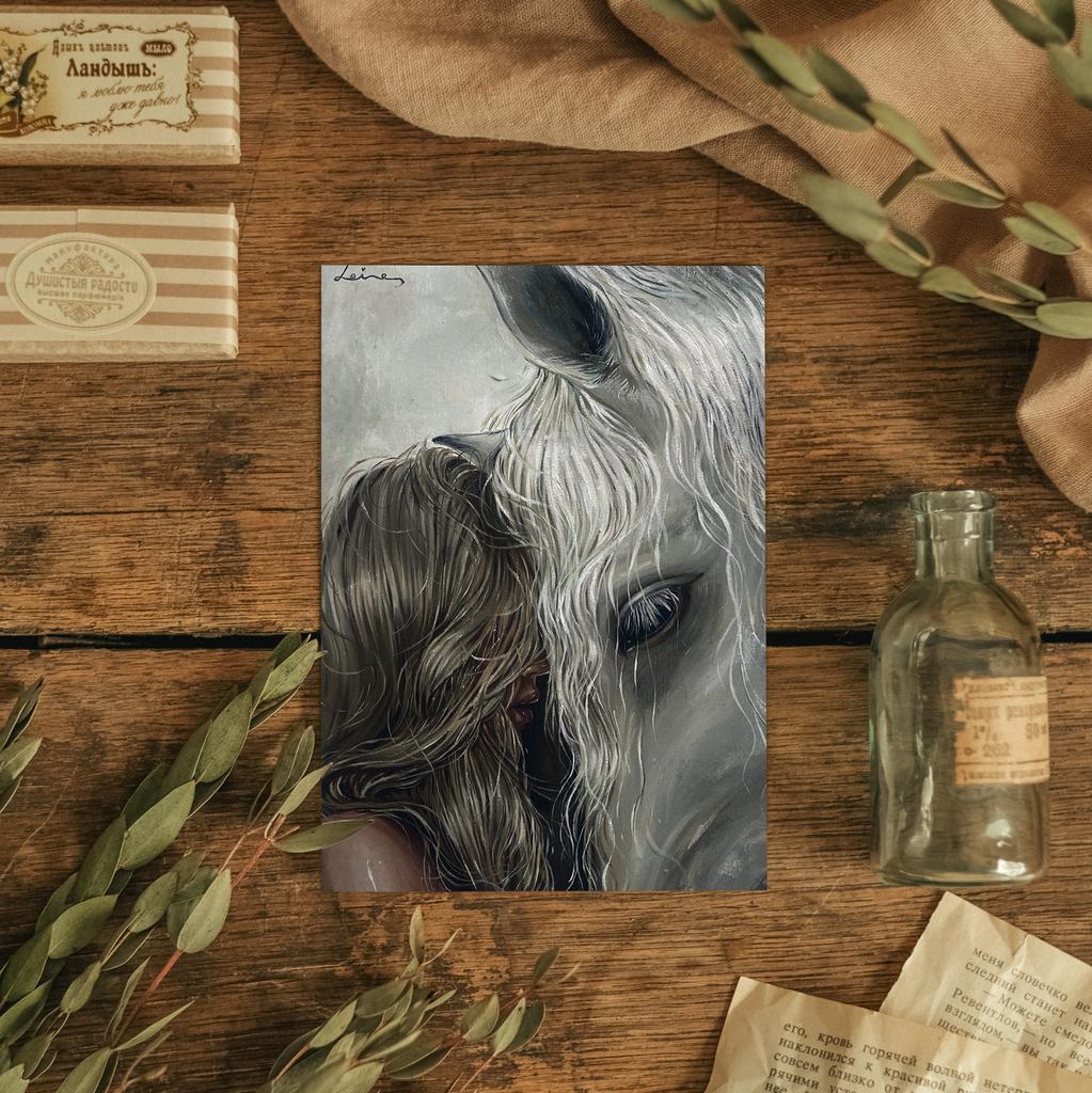 "Нежность" почтовая открытка для посткроссинга