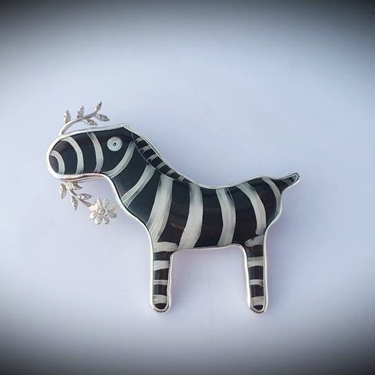 БРОШЬ/КУЛОН "ЗЕБРА"