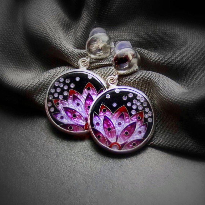 СЕРЬГИ "НОЧНОЙ ЛОТУС"