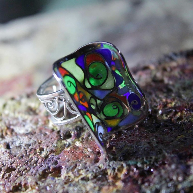 КОЛЬЦО "УЗОРНЫЙ ВИТРАЖ"