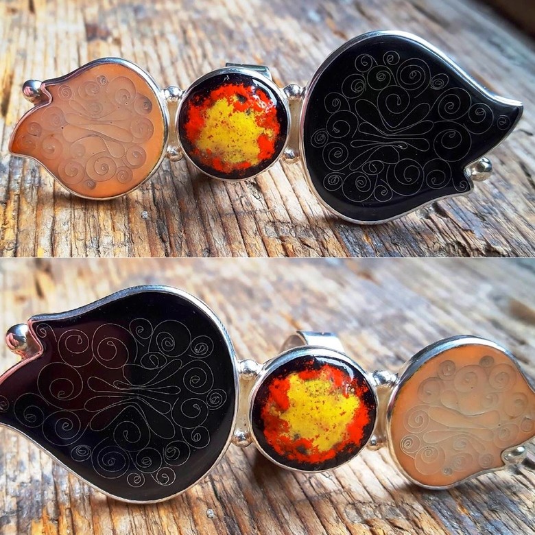 КОЛЬЦО "ЧЕРНО-БЕЛАЯ ЛАВА"