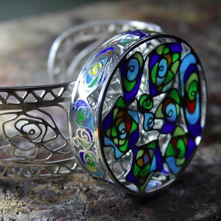 БРАСЛЕТ "СИНИЙ ВИТРАЖ"