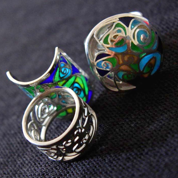 КОЛЬЦО "СЕРЕБРЯННЫЙ ВИТРАЖ"