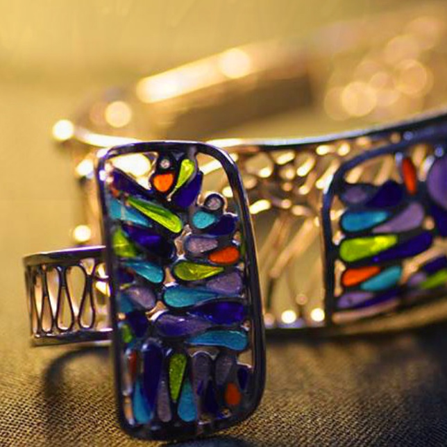 КОЛЬЦО "ФИОЛЕТОВЫЙ ВИТРАЖ"