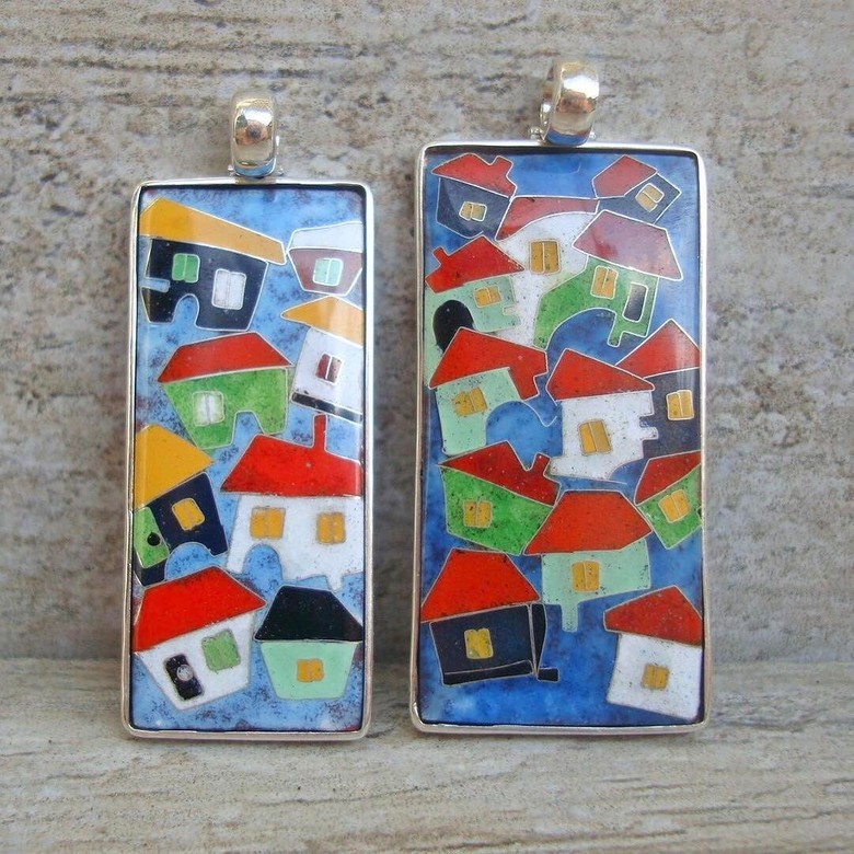 КУЛОН "ДОМИКИ"