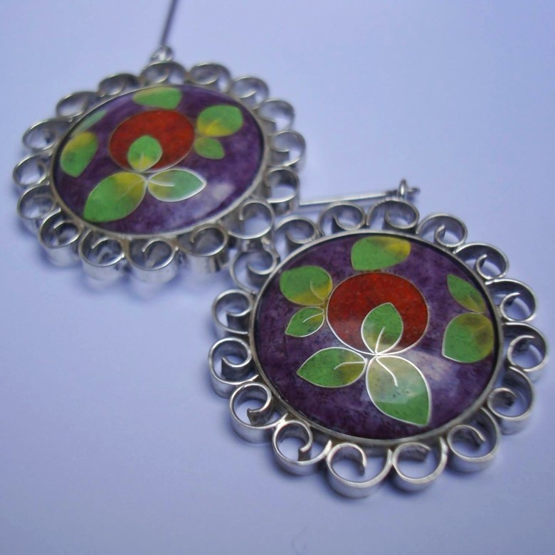 СЕРЬГИ "ФИОЛЕТОВЫЙ УЗОР"