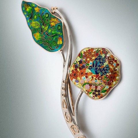 БРОШЬ "ЛИСТОК"