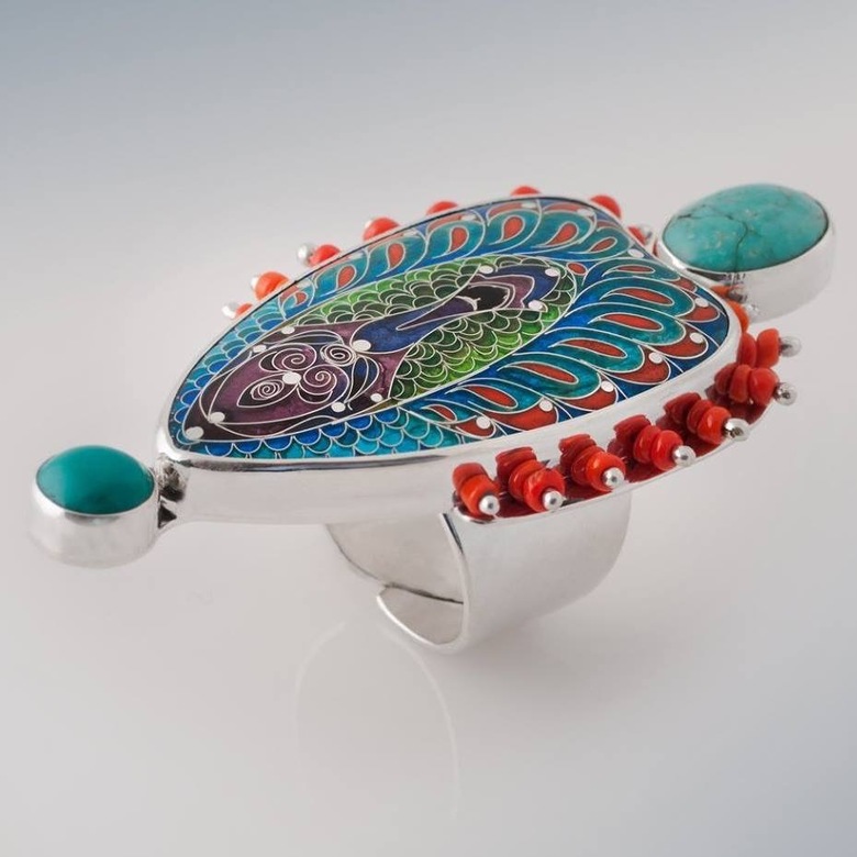 КОЛЬЦО "ЗЕЛЕНЫЙ ПАВЛИН"