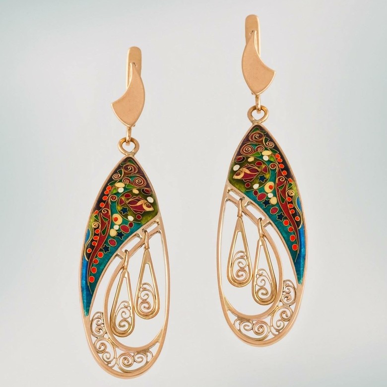 СЕРЬГИ "ДВЕ РЫБКИ"