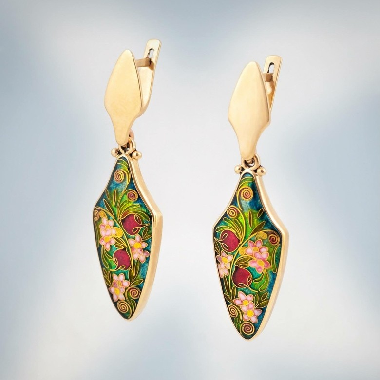 СЕРЬГИ "РОЗОВЫЕ ЦВЕТЫ"