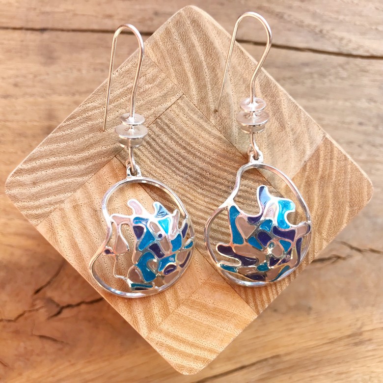 СЕРЬГИ "НЕБЕСНЫЙ ВИТРАЖ"