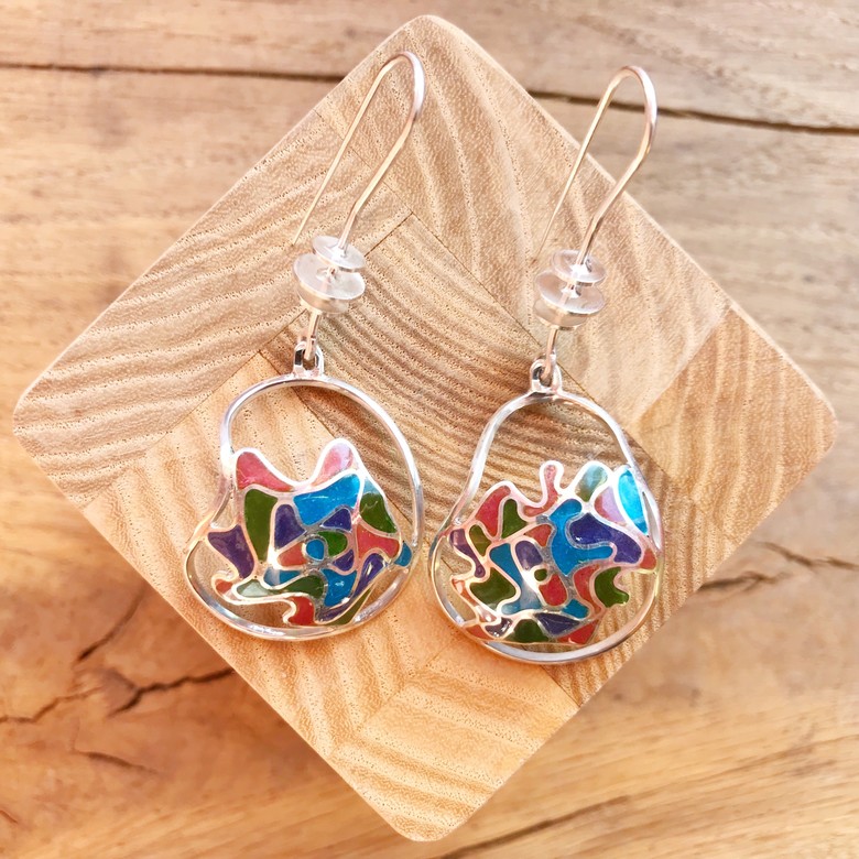 СЕРЬГИ "ЛУННЫЙ ВИТРАЖ"