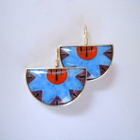 СЕРЬГИ "ГОЛУБЫЕ УЗОРЫ"