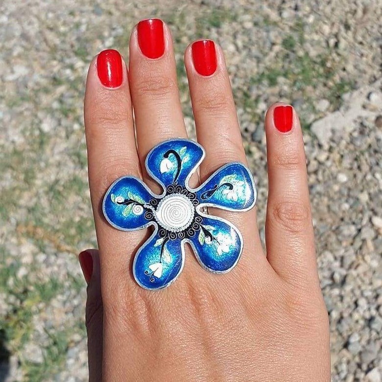 КОЛЬЦО "НЕБЕСНЫЙ ЦВЕТОК"