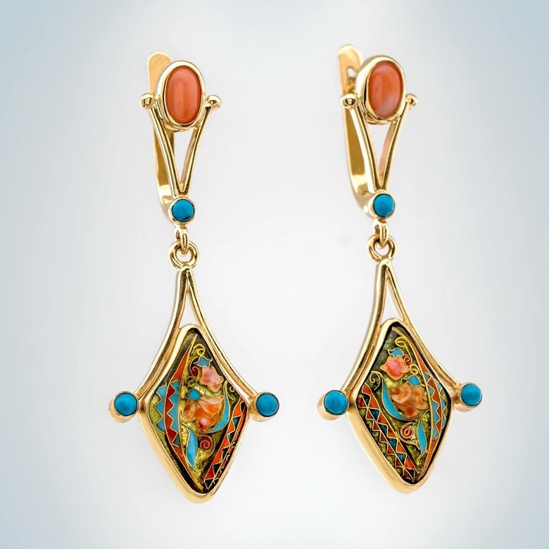 СЕРЬГИ "ГОРНЫЙ ЦВЕТОК"