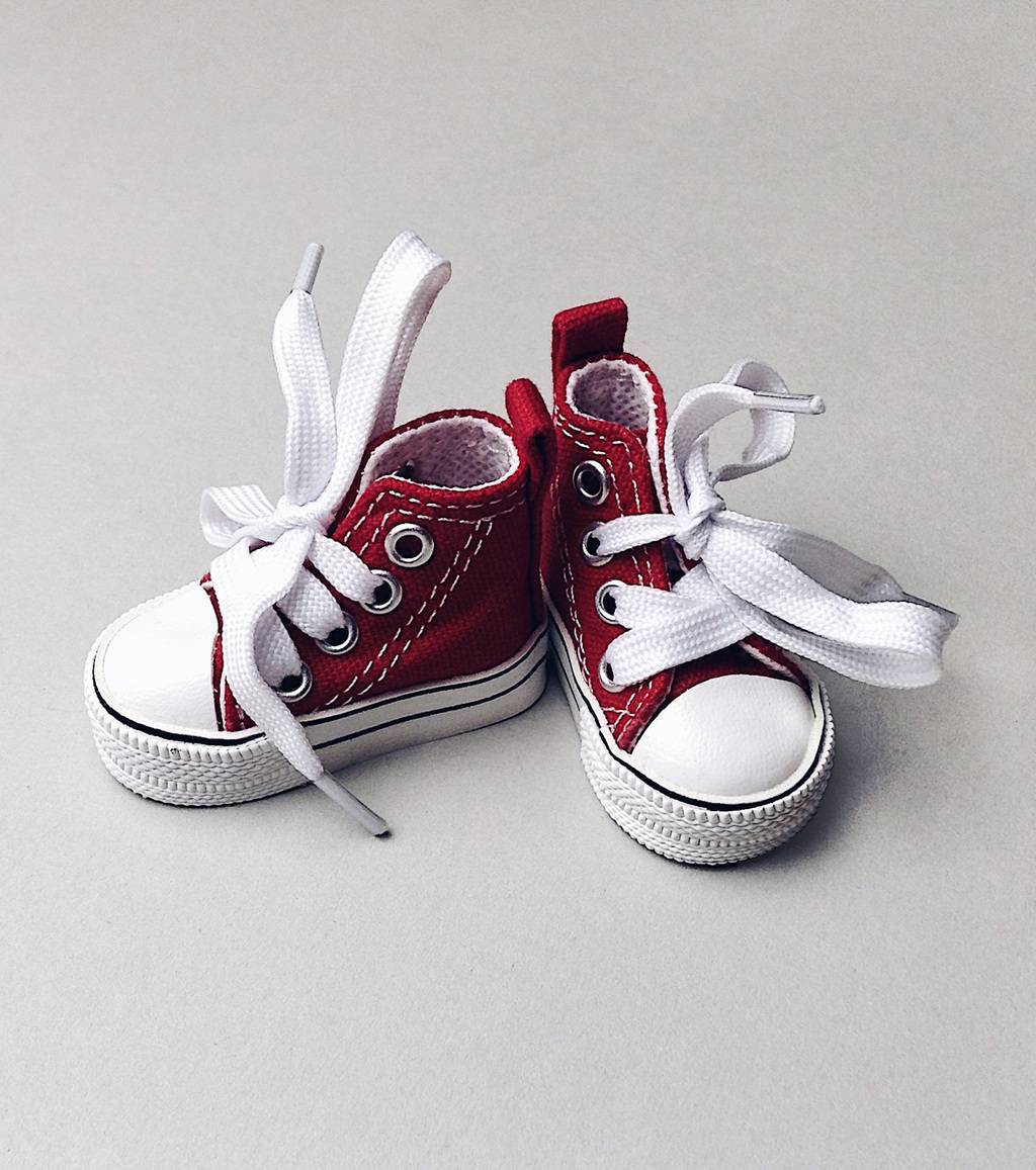 Red sneakers