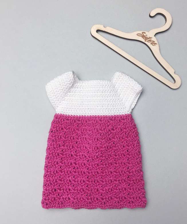 Knitted dress "Strawberry & Cream"
