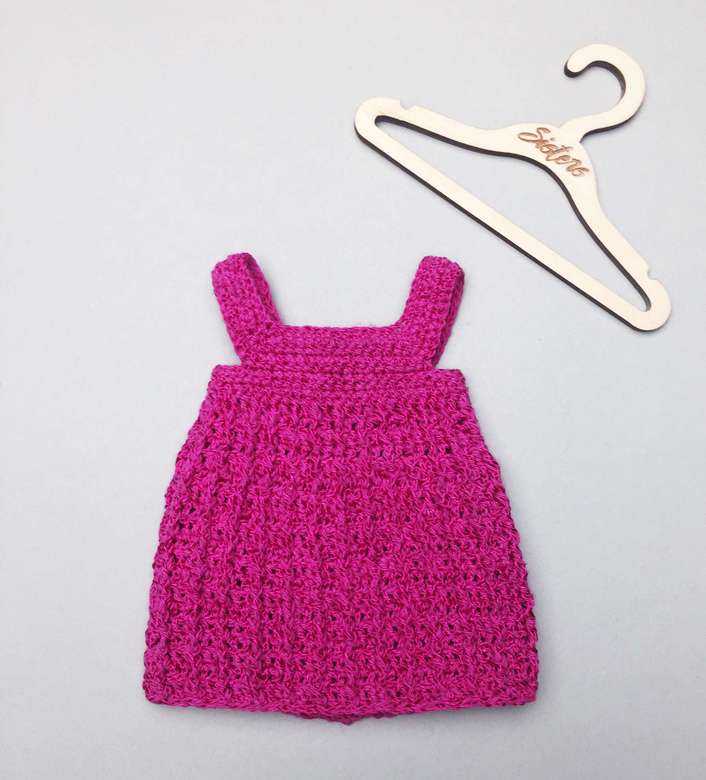 Knitted dress "Strawberry & Cream"