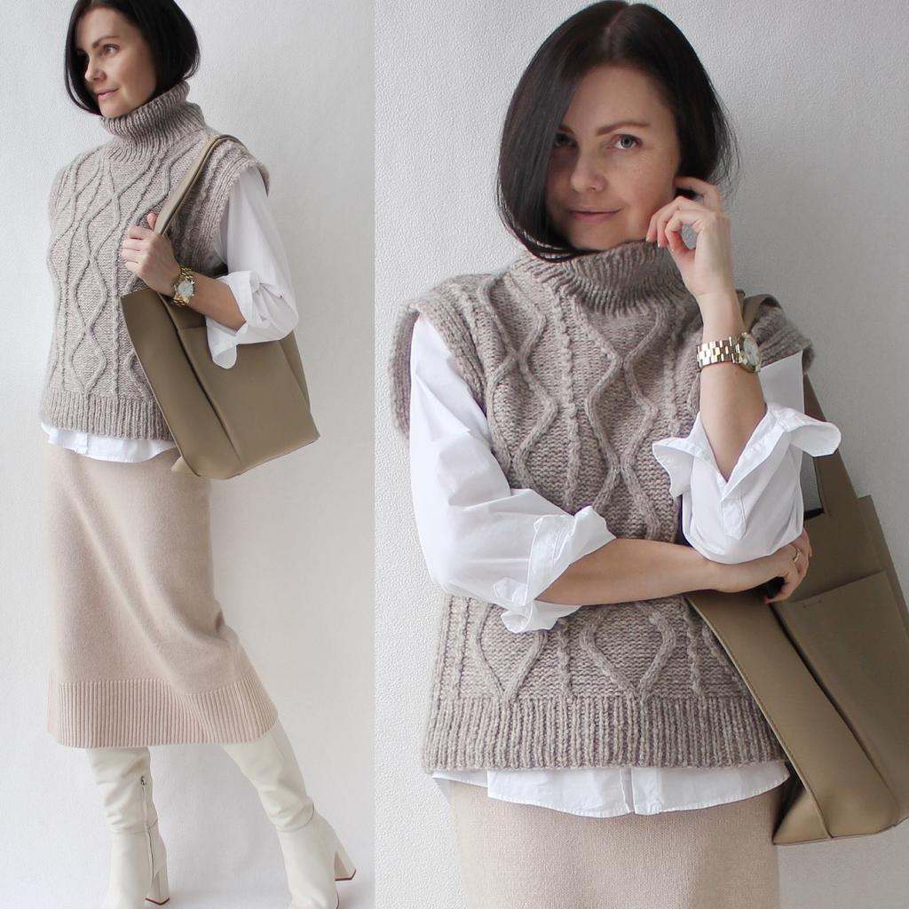 Мастер-класс по вязанию Жилет Ромбы