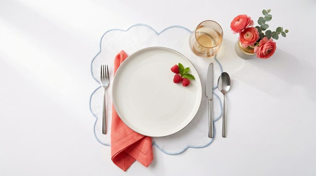 Плейсмат Голубой бордюр (комплект)