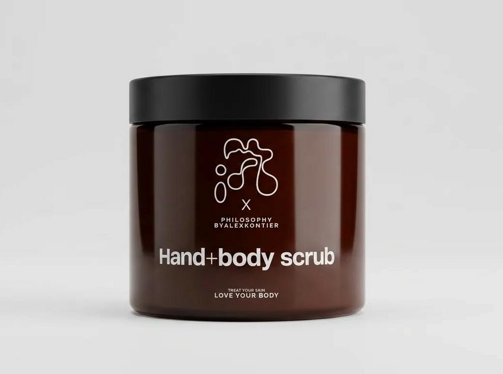 HAND+BODY SCRUB  Скраб с двумя видами сахара деликатно отшелушивает, выравнивает рельеф и улучшает обновление клеток кожи.