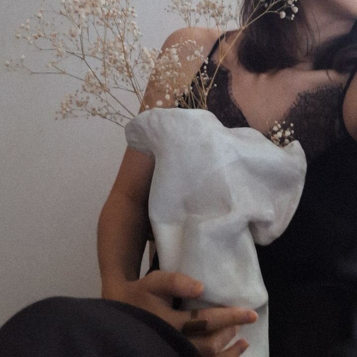 Sculptural Vase “White Silence”