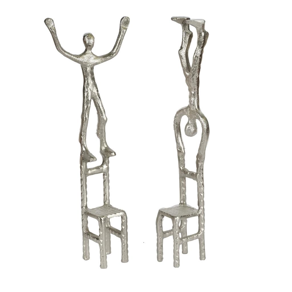 046361 / Парный декор "Человек на стуле", 38х8х6см