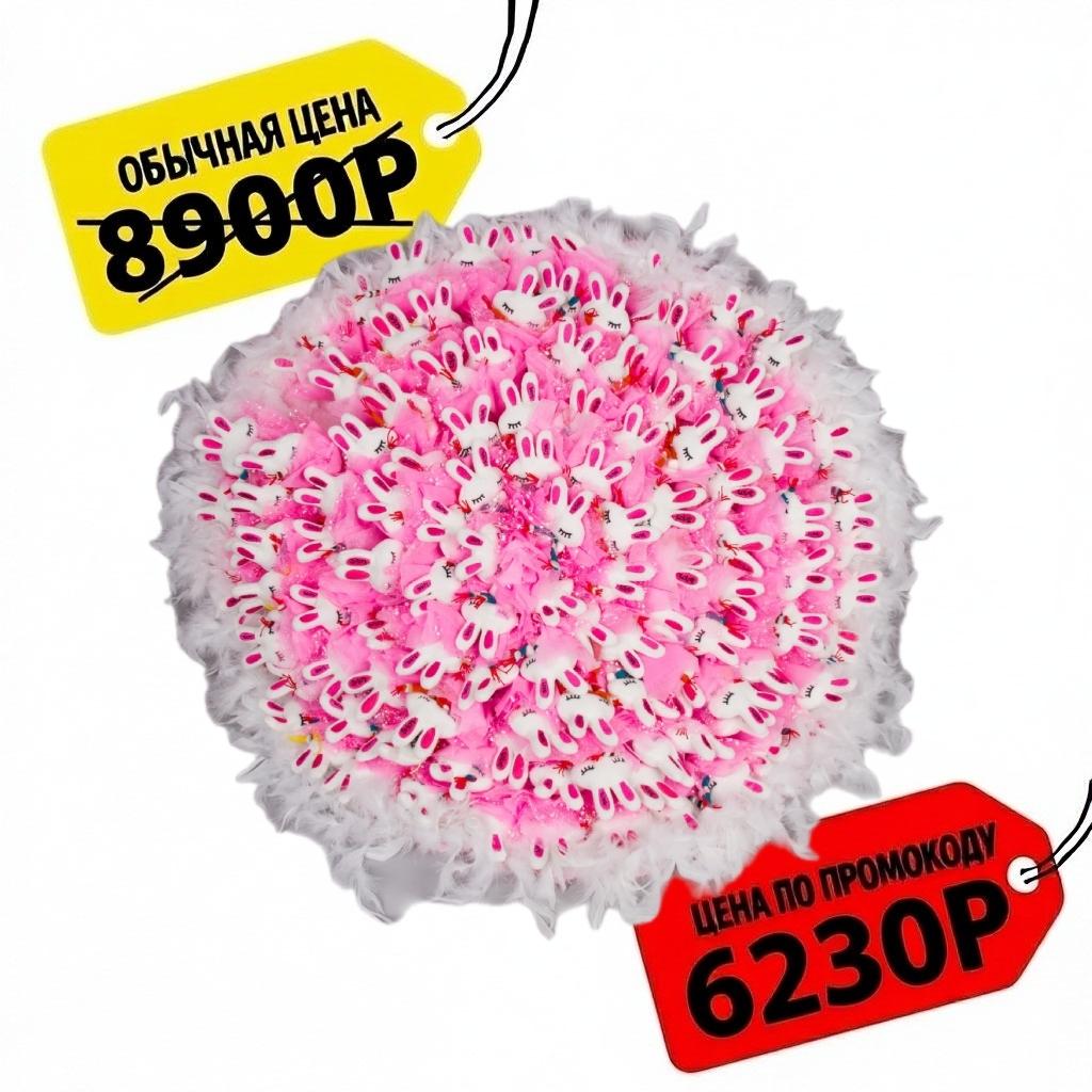 030628  / Букет «103 зайца», 80 см