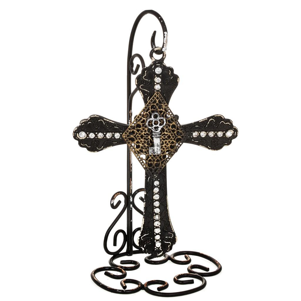 038050-2 / Крест декоративный на подставке (ключик)