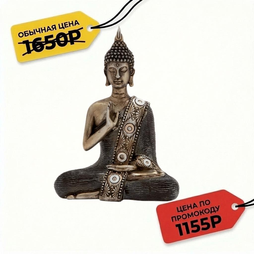 045786 /  Скульптура "Будда", 20х15х7см