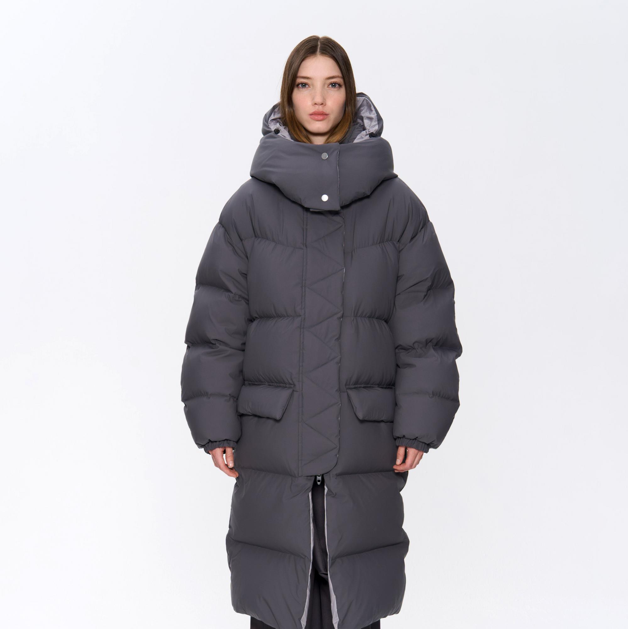Макси пуховик “Графит” 2.0