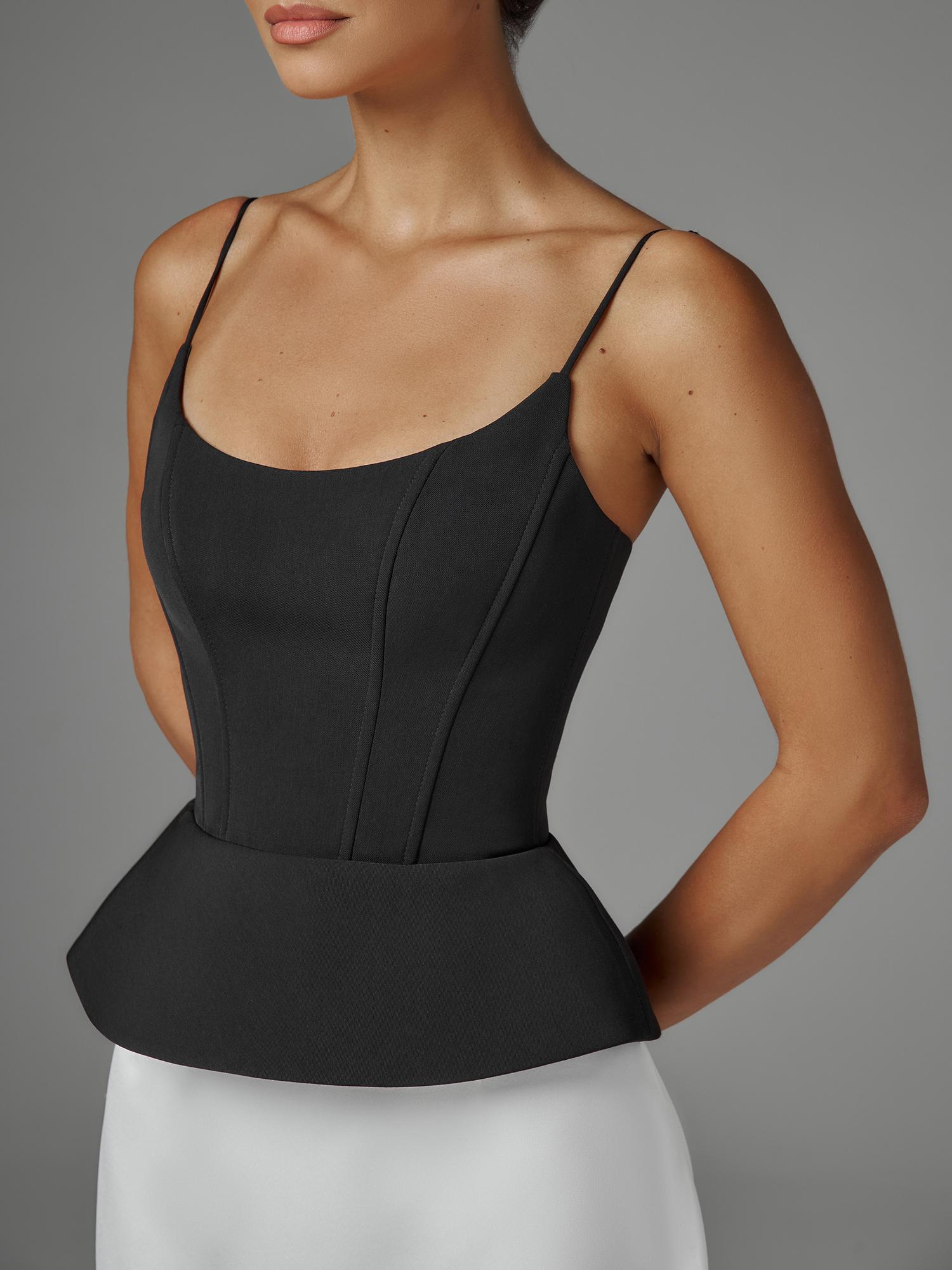 Корсет с баской 091Black