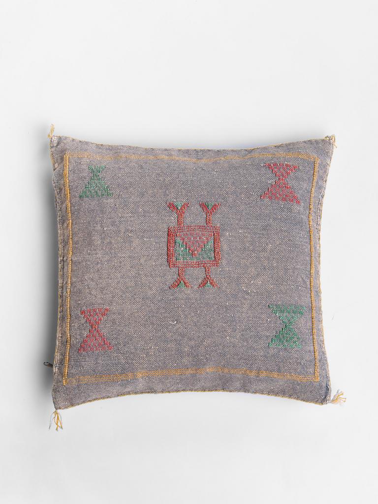 Марокканская подушка Сабра Denim Gris