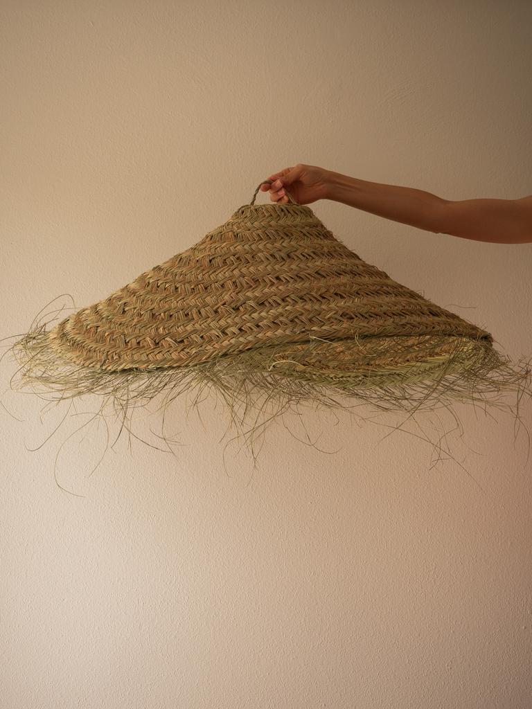 Большой плетёный абажур из стеблей Халфа No6