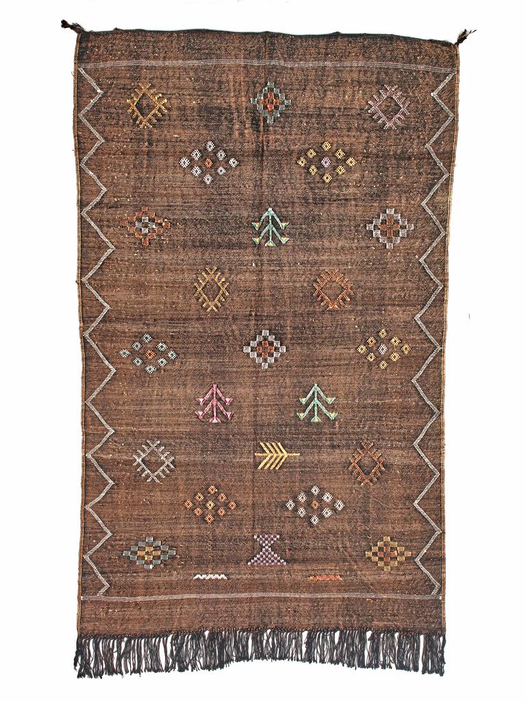 Марокканский ковёр из шёлка алоэ вера 150х90 см