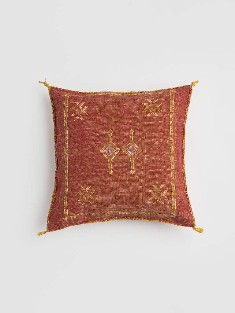 Марокканская подушка Сабра Denim Rouge