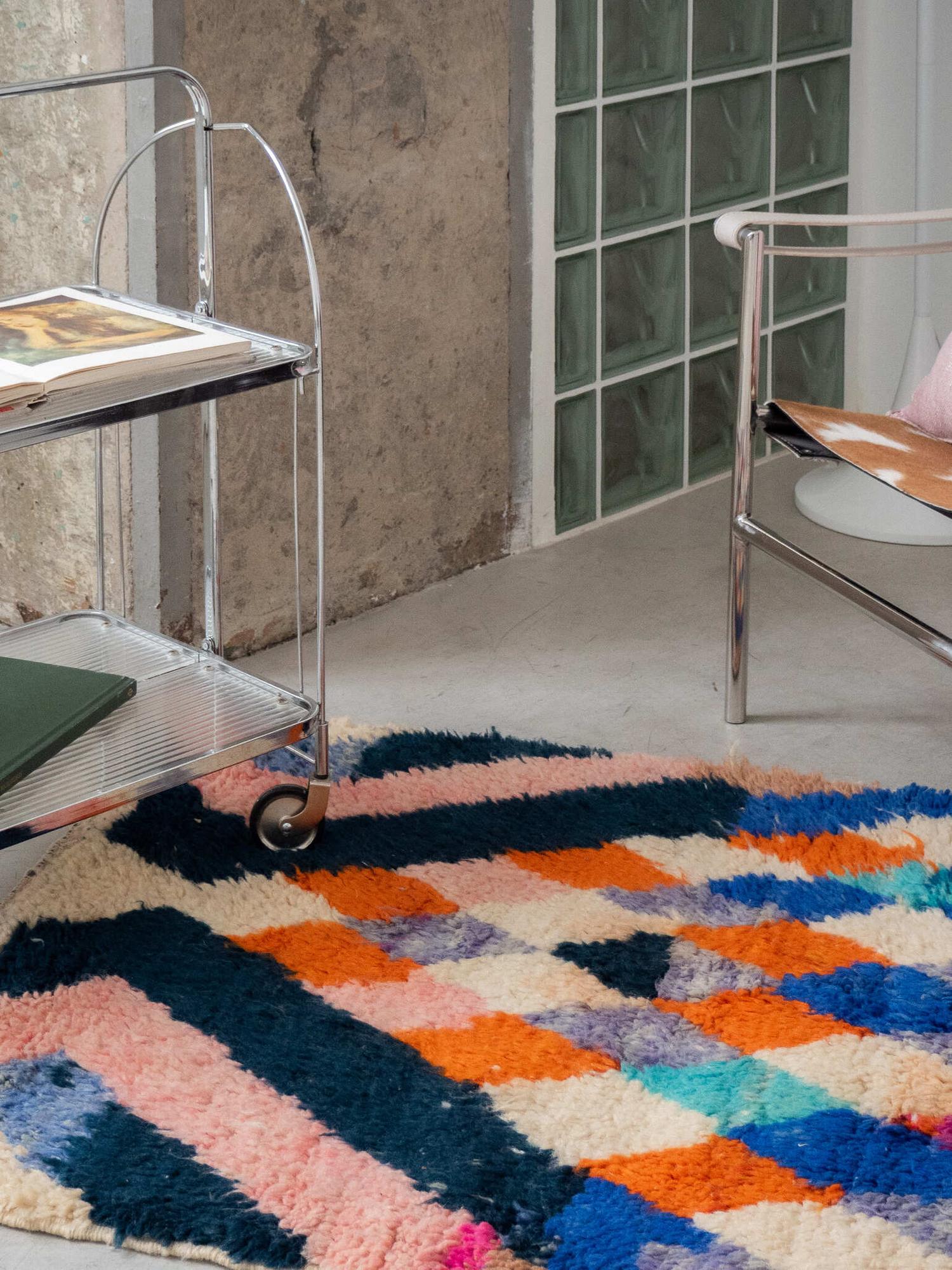 Берберский ковёр из овечьей шерсти Boujaad 145х100 см