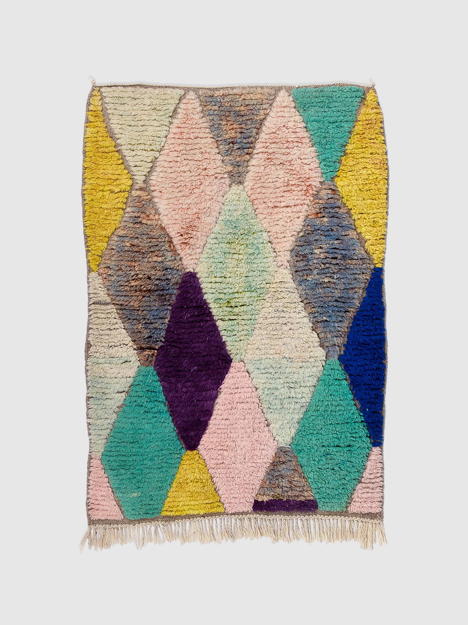 Берберский ковёр из овечьей шерсти Boujaad 150х105 см