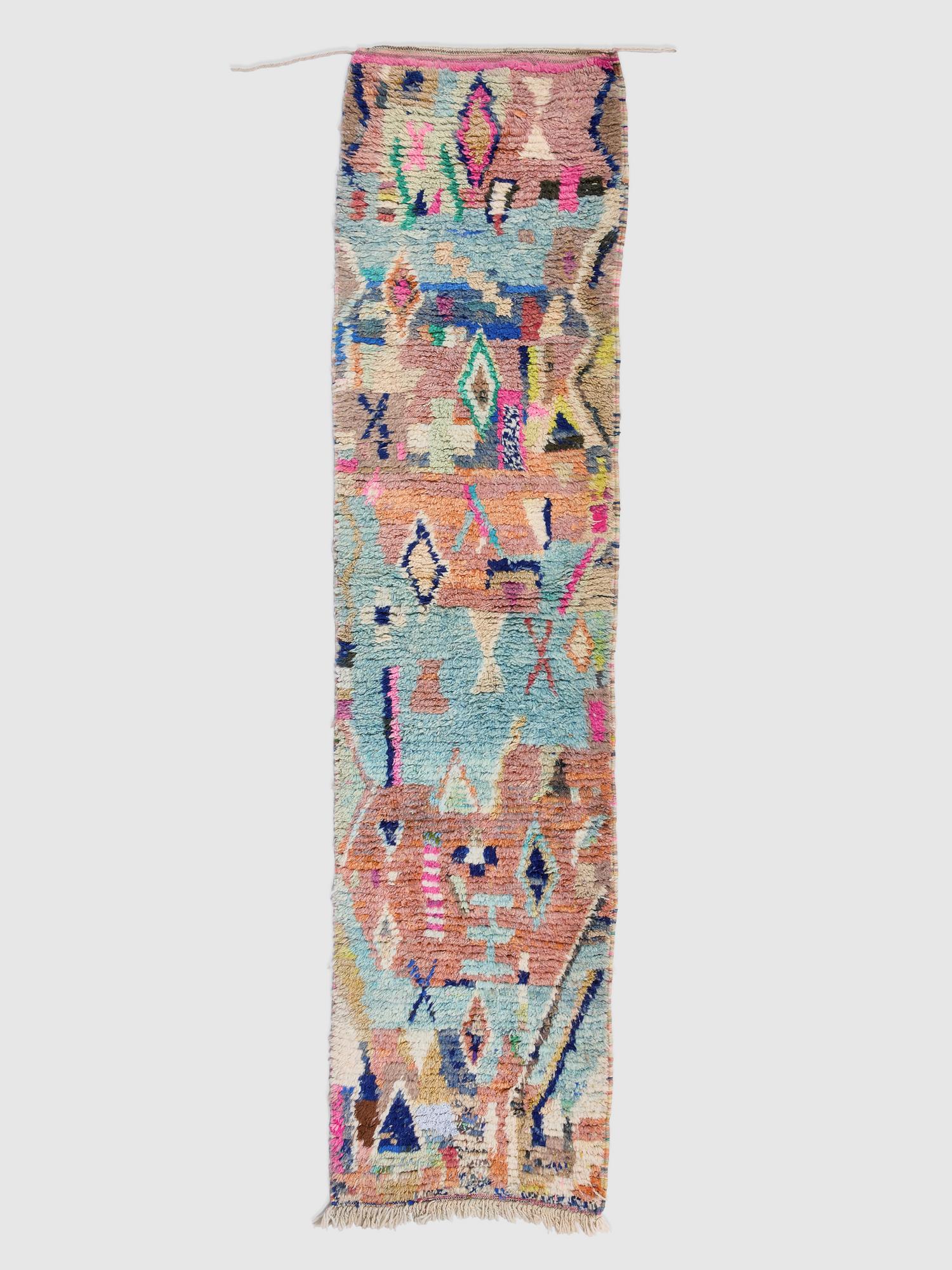 Марокканская дорожка из овечьей шерсти Boujaad 300х76 см