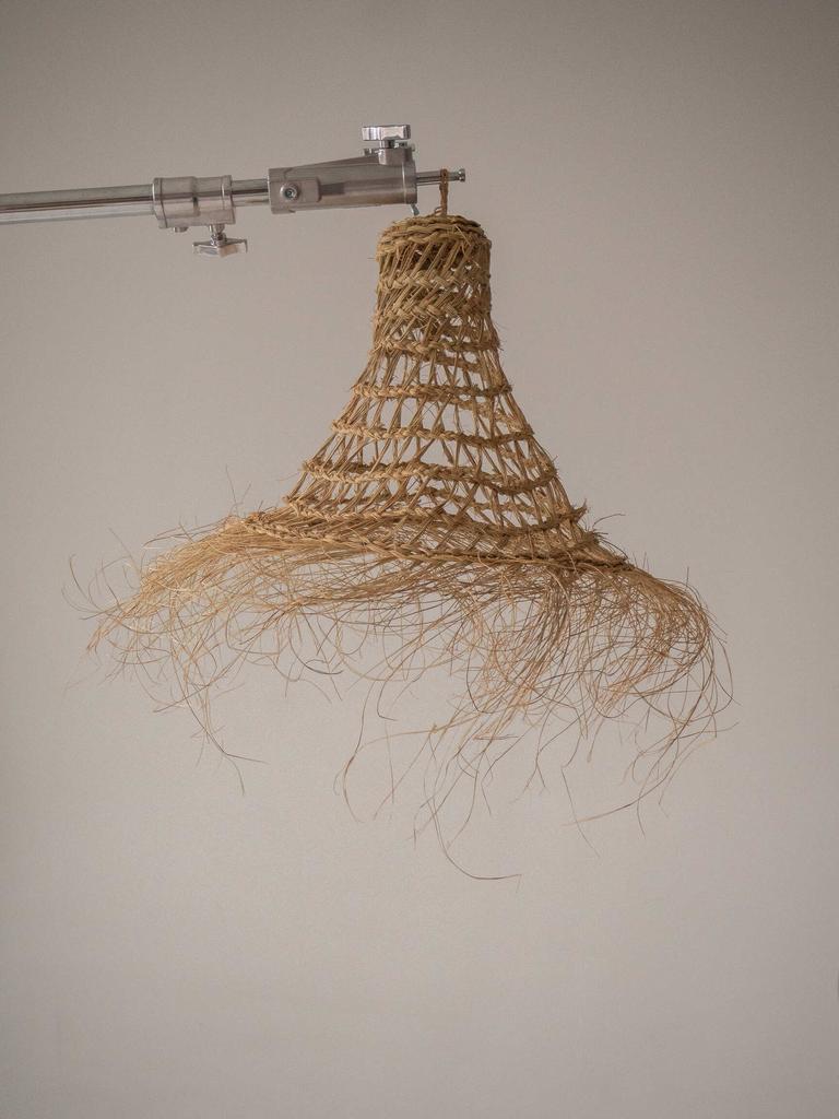 Плетёный абажур из стеблей Халфа No23