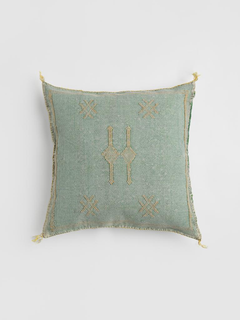 Марокканская подушка Сабра Denim Vert