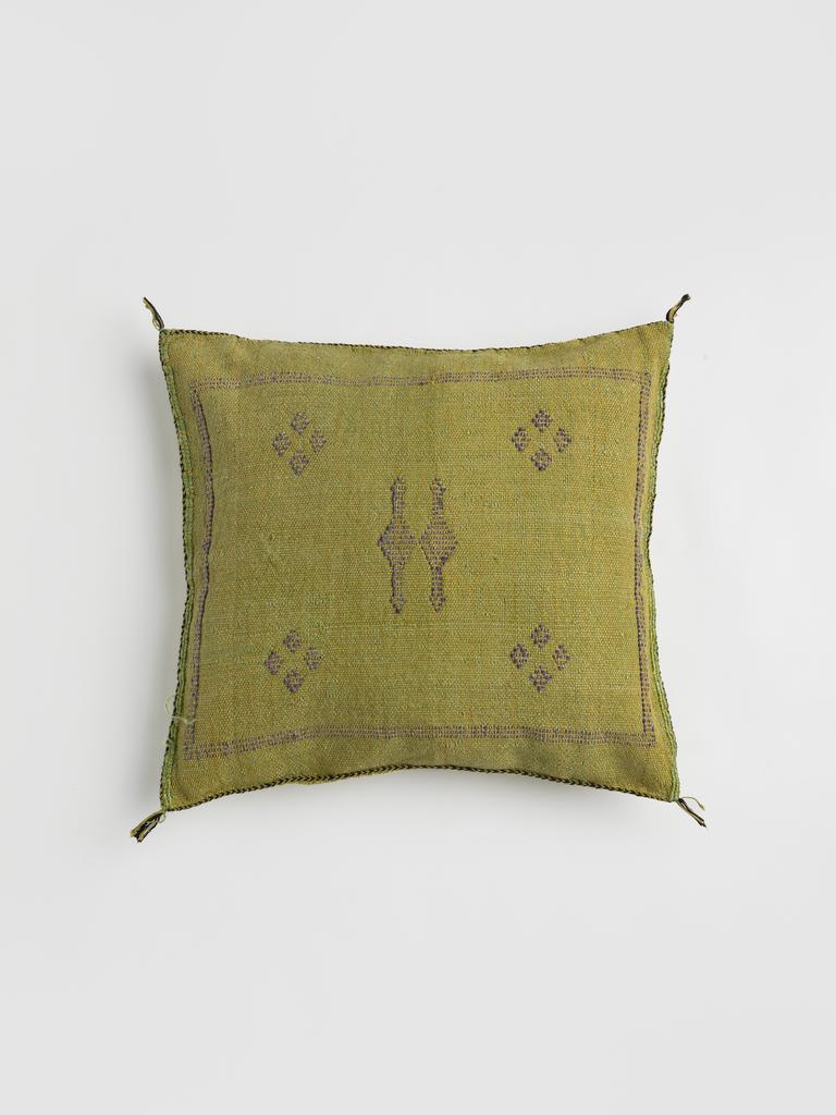 Марокканская подушка Сабра Olive Patiné