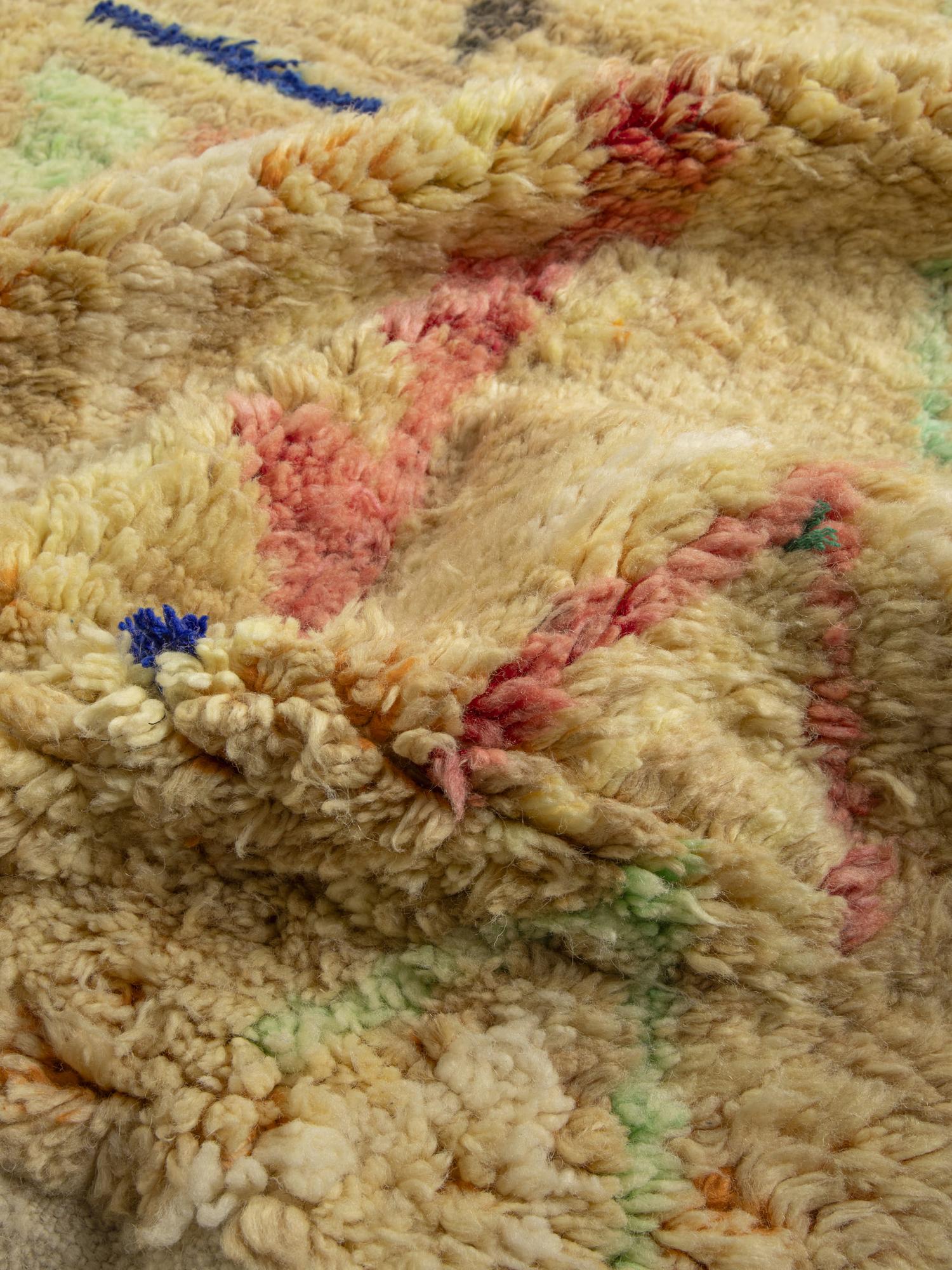 Берберский ковёр из овечьей шерсти Boujaad 150х100 см