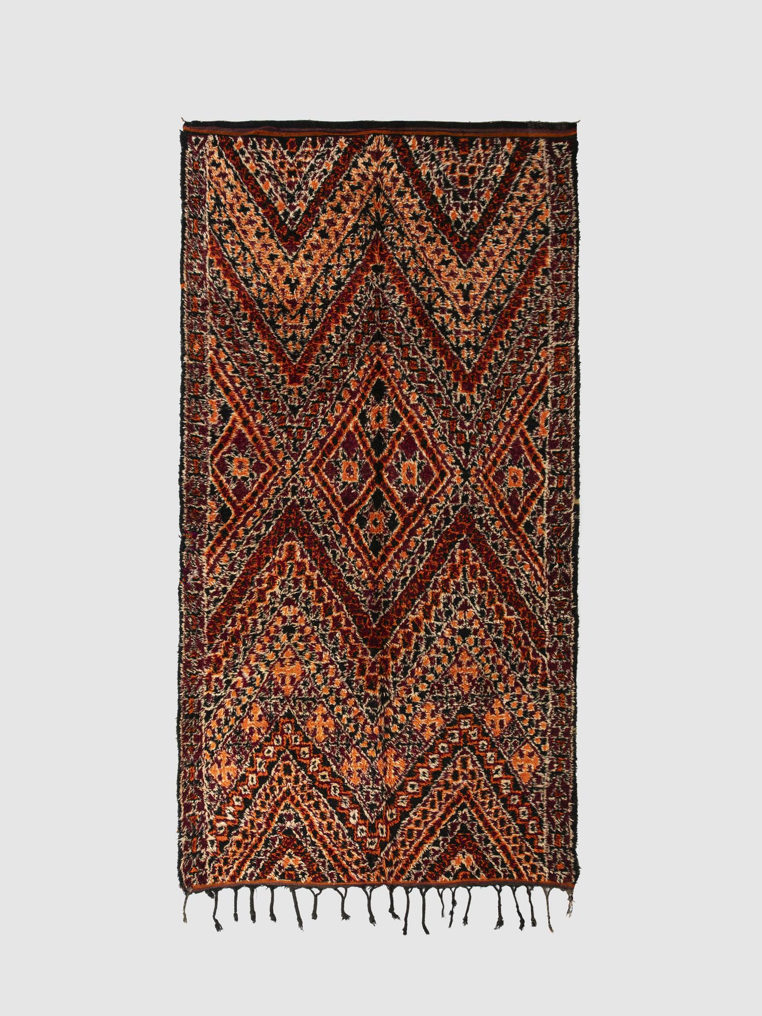 Винтажный марокканский ковёр Beni Sadle 364х190 см