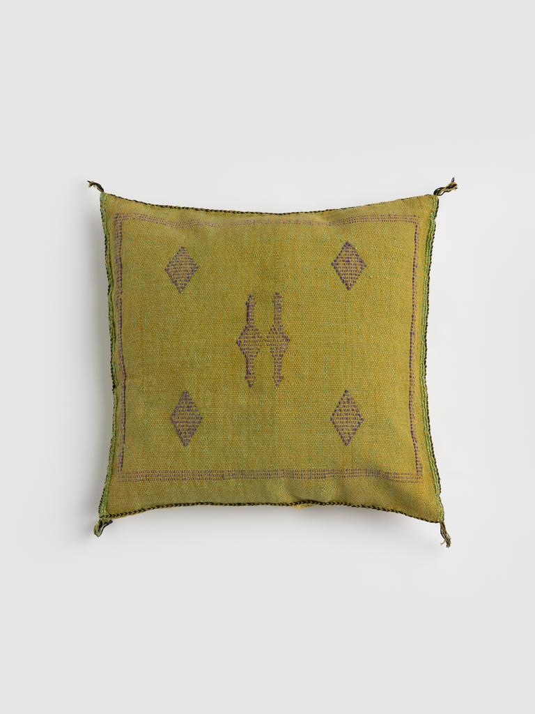 Марокканская подушка Сабра Olive Patiné