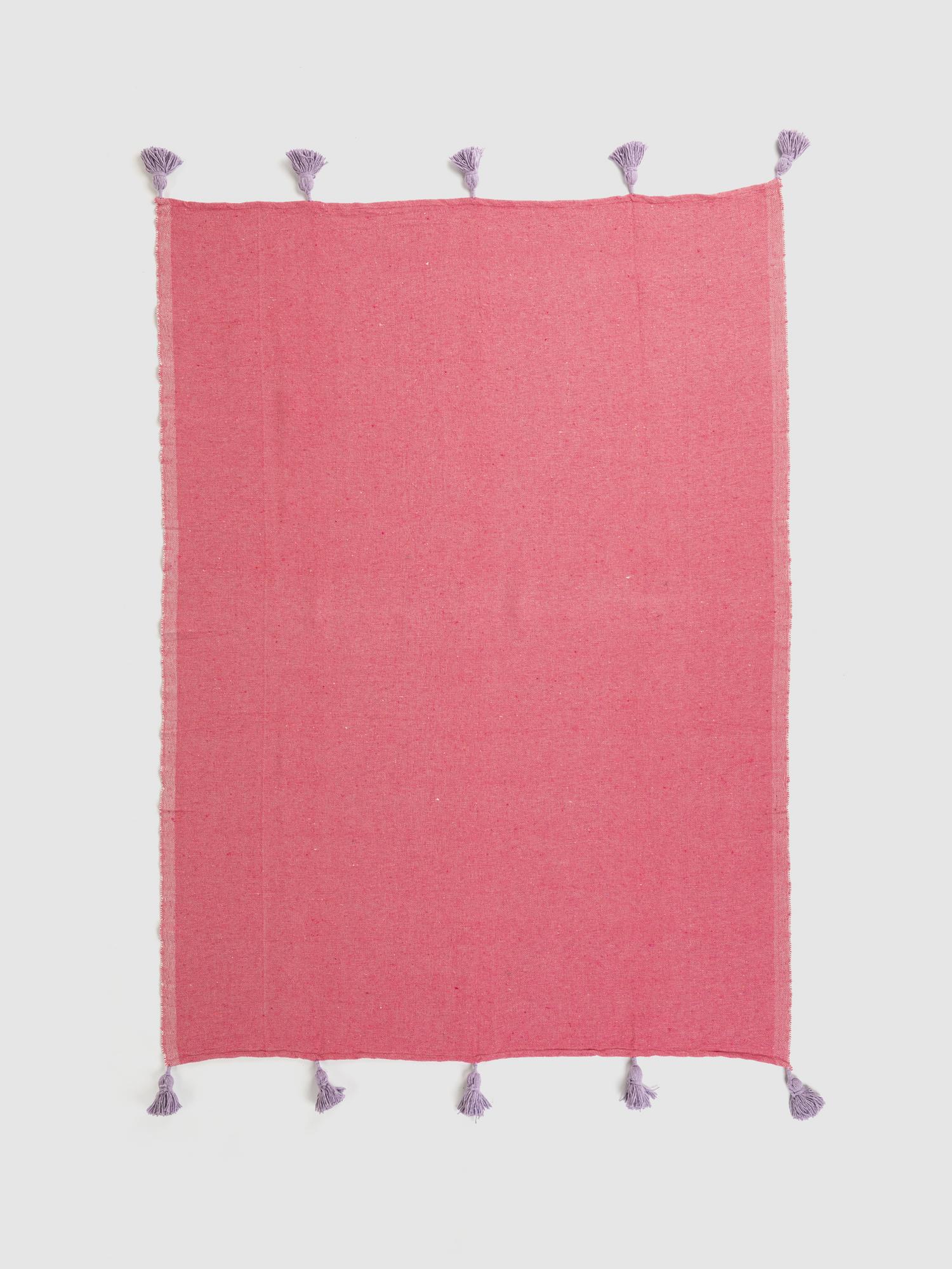 Марокканский плед с помпонами Nomad Chic "Marshi"